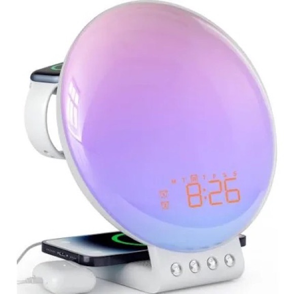 Smart Sunrise Alarm Clock App Control Bluetooth Charger - Picture 10 of 10
